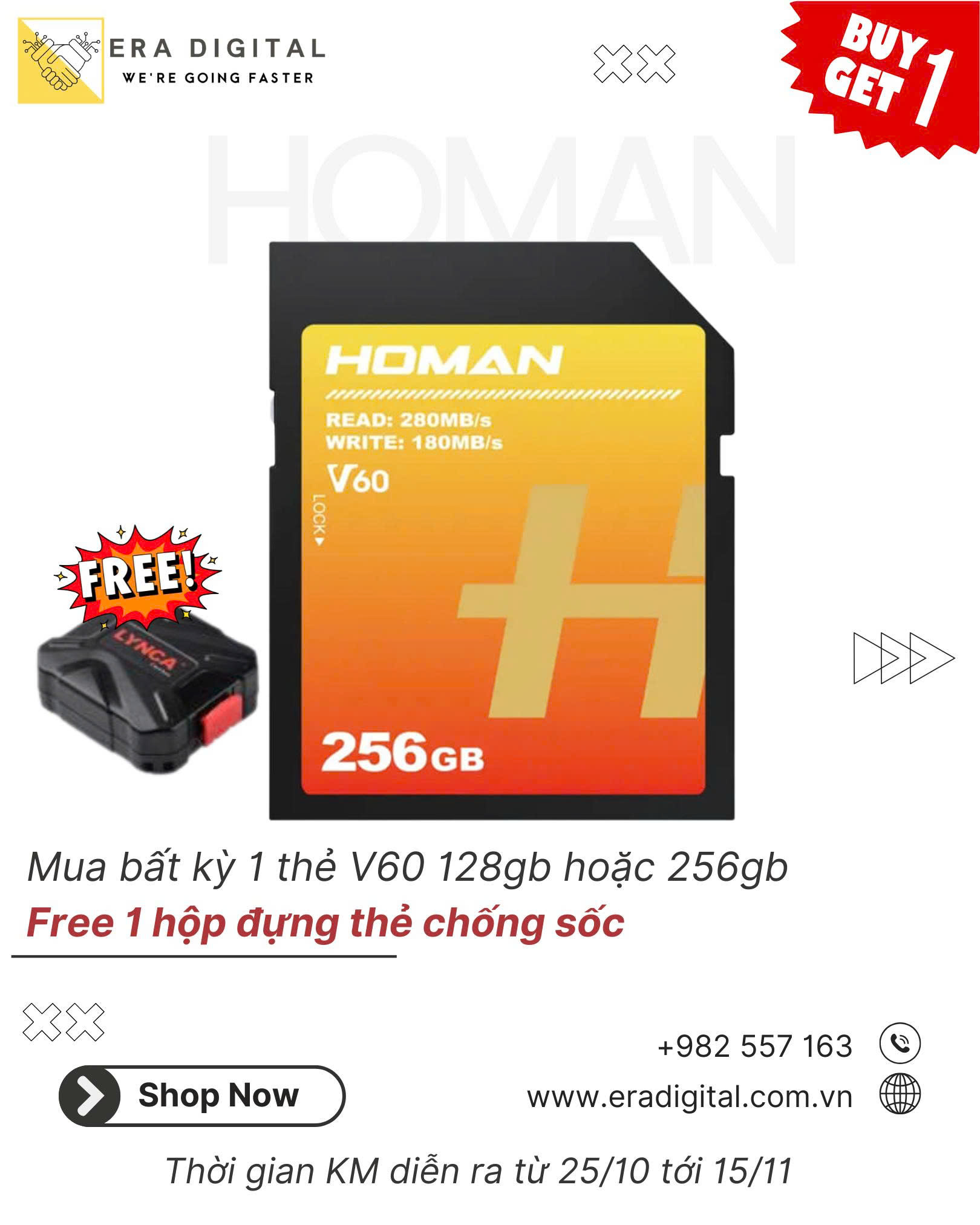 Chương trình khuyến mãi Thẻ Nhớ Homan & Movmax Blade Arm | Chính Hãng (FullVAT) - Hình ảnh 2