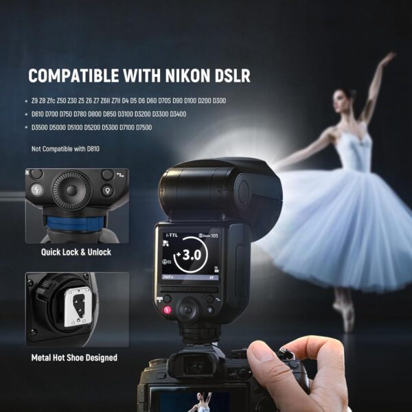 Đèn Flash Máy Ảnh Neewer Z2 Pro 76Ws TTL For Nikon | Chính Hãng (FullVAT) - Hình ảnh 5