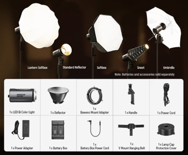 Combo9c – Bộ kit 1 đèn Neewer MS150B Bi_Color + Softbox Neewer SF65Q + chân đèn Neewer | Chính Hãng (FullVAT) - Hình ảnh 2