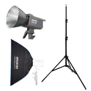 Combo1 – Bộ kit 1 đèn amaran 200xS Bi-Color + Light Box 60x90 + chân đèn amaran  | Chính Hãng (FullVAT)