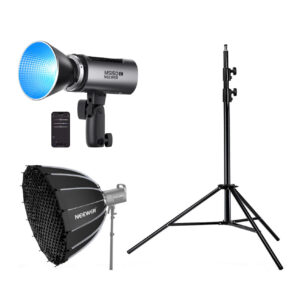 Combo9b – Bộ kit 1 đèn Neewer MS150C RGBWW + Softbox Neewer SF65Q + chân đèn Neewer | Chính Hãng (FullVAT)
