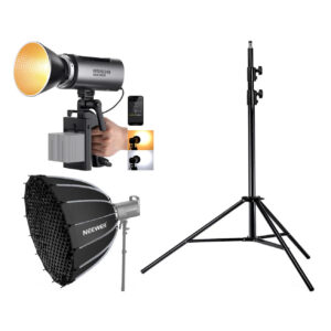 Combo9c – Bộ kit 1 đèn Neewer MS150B Bi_Color + Softbox Neewer SF65Q + chân đèn Neewer | Chính Hãng (FullVAT)