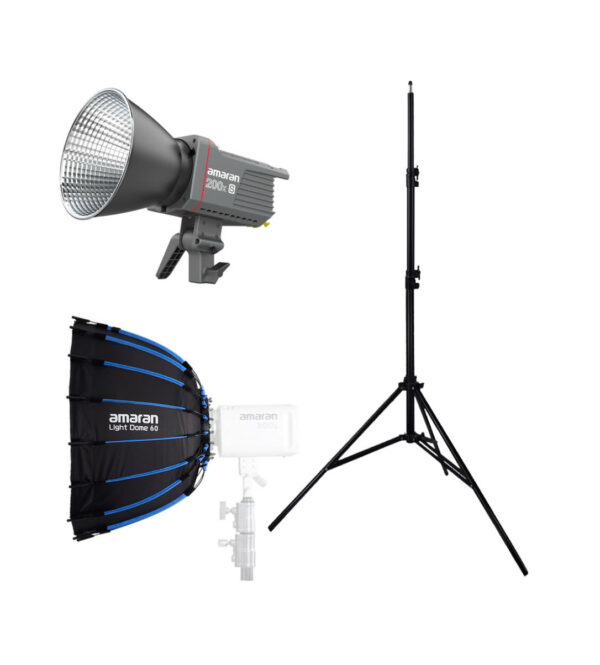 Combo2 – Bộ kit 1 đèn amaran 200xS Bi-Color + Light Dome 60 + chân đèn amaran | Chính Hãng (FullVAT)