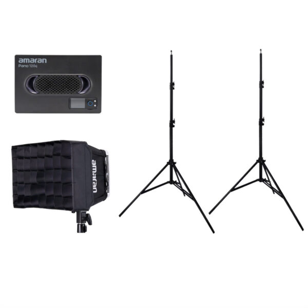 Combo8 - kit 2 đèn amaran Pano 120C RGBWW + 2 chân đèn amaran | Chính Hãng (FullVAT) - Hình ảnh 2
